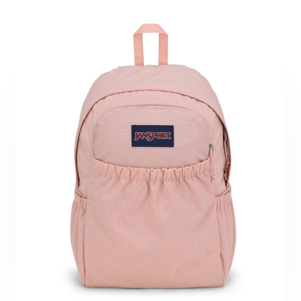 (NEW) JanSport Slouch Pack With 15” Laptop Pocket, Misty Rose, Bookbag/Backpack